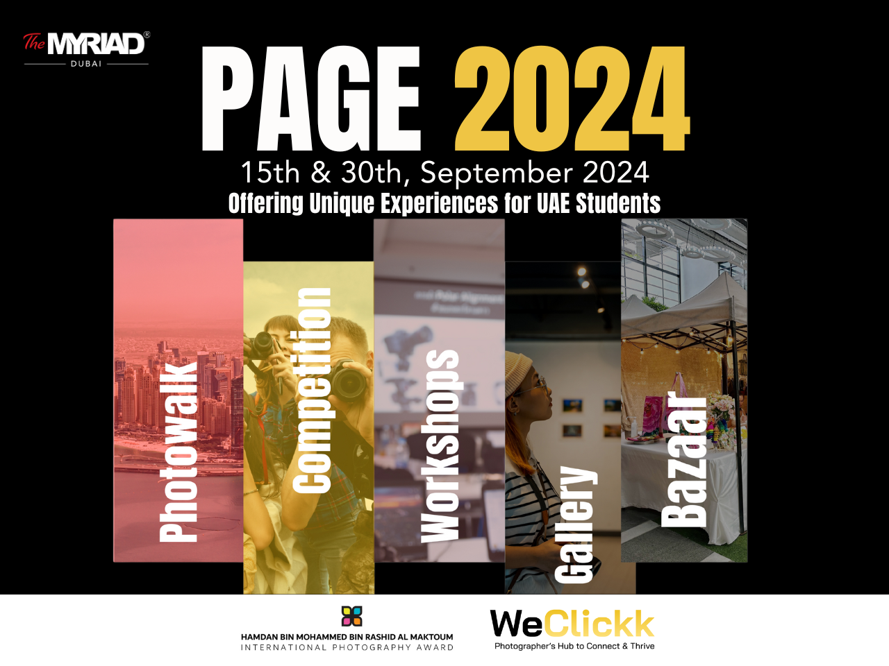 Empowering Creativity: The Myriad Dubai Collaborates with HIPA and WeClickk for PAGE 2024