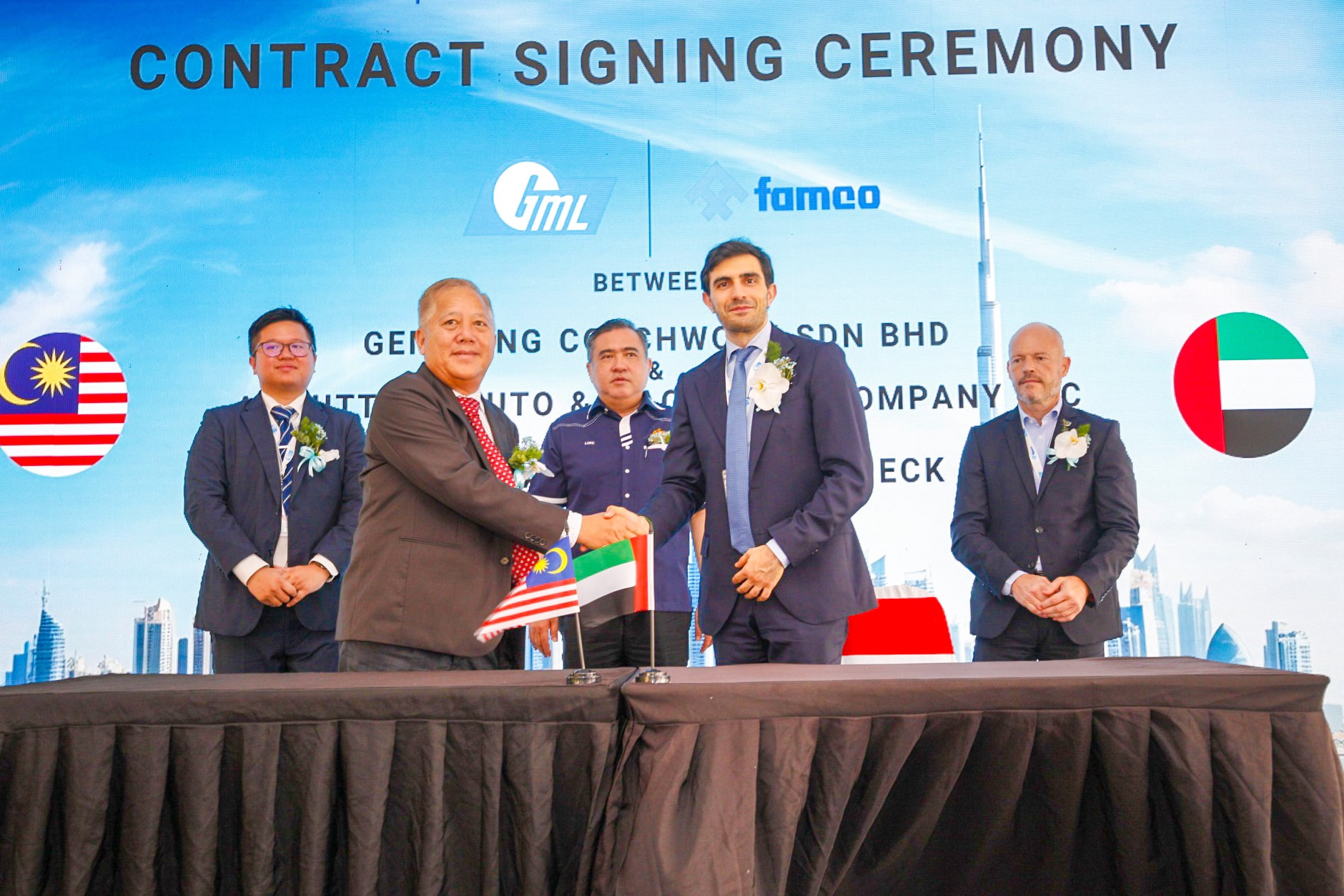 FAMCO And Malaysia’s GML Sign Contract for 76 Double-Decker Buses To Expand Dubai’s Public Transportation Fleet